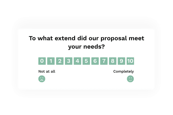 Sales and CRM survey example